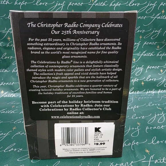 Christopher Radko Celebrations 25th Anniversary Glitter Gingerbread Ornament Box - Picture 5 of 10